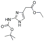 (2-TERT-BUTOXYCARBONYLAMINO-1H-IMIDAZOL-4-YL)-ACETIC ACID ETHYL ESTER Struktur