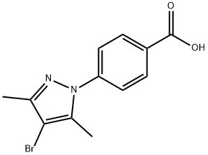 4-(4-BROMO-3,5-DIMETHYL-1H-PYRAZOL-1-YL)BENZOIC ACID Struktur