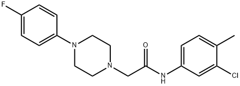 N-(3-CHLORO-4-METHYLPHENYL)-2-[4-(4-FLUOROPHENYL)PIPERAZINO]ACETAMIDE Struktur