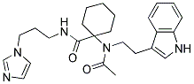 1-{ACETYL[2-(1H-INDOL-3-YL)ETHYL]AMINO}-N-[3-(1H-IMIDAZOL-1-YL)PROPYL]CYCLOHEXANECARBOXAMIDE Struktur