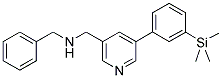 1-PHENYL-N-((5-[3-(TRIMETHYLSILYL)PHENYL]PYRIDIN-3-YL)METHYL)METHANAMINE Struktur