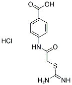 AMINO([2-[(4-CARBOXYPHENYL)AMINO]-2-OXOETHYL]THIO)METHANIMINIUM CHLORIDE Struktur