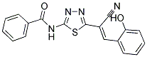 N-{5-[(E)-1-CYANO-2-(2-HYDROXYPHENYL)VINYL]-1,3,4-THIADIAZOL-2-YL}BENZAMIDE Struktur