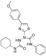 N~1~-PHENYL-1-[4-(4-METHOXYPHENYL)-1,3-THIAZOL-2-YL]-N~2~-CYCLOHEXYL-1,2-HYDRAZINEDICARBOXAMIDE Struktur