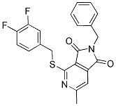 2-BENZYL-4-[(3,4-DIFLUOROBENZYL)THIO]-6-METHYL-1H-PYRROLO[3,4-C]PYRIDINE-1,3(2H)-DIONE Struktur