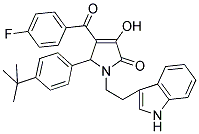 3-HYDROXY-1-[2-(1H-INDOL-3-YL)ETHYL]-4-(4-FLUOROBENZOYL)-5-(4-TERT-BUTYLPHENYL)-1,5-DIHYDRO-2H-PYRROL-2-ONE Struktur