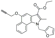 ETHYL 1-(2-FURYLMETHYL)-2-METHYL-5-(PROP-2-YNYLOXY)-1H-BENZO[G]INDOLE-3-CARBOXYLATE Struktur