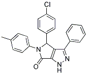 4-(4-CHLOROPHENYL)-5-(4-METHYLPHENYL)-3-PHENYL-4,5-DIHYDROPYRROLO[3,4-C]PYRAZOL-6(1H)-ONE Struktur