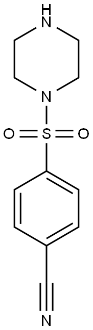 4-(PIPERAZIN-1-YLSULFONYL)BENZONITRILE Struktur