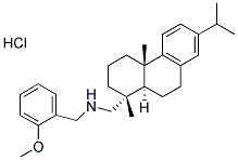 [(1R,4AS,10AR)-7-ISOPROPYL-1,4A-DIMETHYL-1,2,3,4,4A,9,10,10A-OCTAHYDRO-1-PHENANTHRENYL]-N-(2-METHOXYBENZYL)METHANAMINE HYDROCHLORIDE Struktur