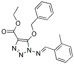 ETHYL 5-(BENZYLOXY)-1-{[(1E)-(2-METHYLPHENYL)METHYLENE]AMINO}-1H-1,2,3-TRIAZOLE-4-CARBOXYLATE Struktur