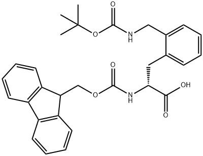 FMOC-D-2-AMINOMETHYLPHE(BOC) Struktur