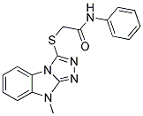 2-(9-METHYL-9H-BENZO[4,5]IMIDAZO[2,1-C][1,2,4]TRIAZOL-3-YLSULFANYL)-N-PHENYL-ACETAMIDE Struktur