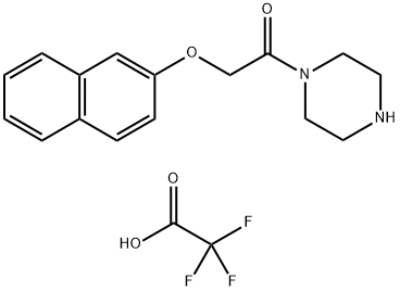 2-(NAPHTHALEN-2-YLOXY)-1-PIPERAZIN-1-YL-ETHANONE TRIFLUOROACETATE Struktur