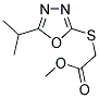 METHYL [(5-ISOPROPYL-1,3,4-OXADIAZOL-2-YL)SULFANYL]ACETATE Struktur