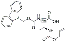 (2S,3S)-N2-(9-FLUORENYLMETHYLOXYCARBONYL)-N3-ALLYLOXYCARBONYL-2,3-DIAMINOBUTYRIC ACID Struktur