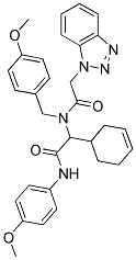 2-(2-(1H-BENZO[D][1,2,3]TRIAZOL-1-YL)-N-(4-METHOXYBENZYL)ACETAMIDO)-2-(CYCLOHEX-3-ENYL)-N-(4-METHOXYPHENYL)ACETAMIDE Struktur