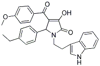 1-(2-(1H-INDOL-3-YL)ETHYL)-5-(4-ETHYLPHENYL)-3-HYDROXY-4-(4-METHOXYBENZOYL)-1H-PYRROL-2(5H)-ONE Struktur