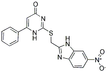 2-([(6-NITRO-1H-BENZIMIDAZOL-2-YL)METHYL]THIO)-6-PHENYLPYRIMIDIN-4(1H)-ONE Struktur