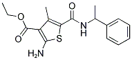 2-AMINO-4-METHYL-5-(1-PHENYL-ETHYLCARBAMOYL)-THIOPHENE-3-CARBOXYLIC ACID ETHYL ESTER Struktur