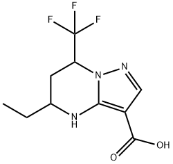 5-ETHYL-7-TRIFLUOROMETHYL-4,5,6,7-TETRAHYDRO-PYRAZOLO[1,5-A]PYRIMIDINE-3-CARBOXYLIC ACID Struktur