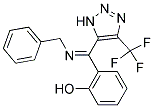 2-{(BENZYLIMINO)[4-(TRIFLUOROMETHYL)-1H-1,2,3-TRIAZOL-5-YL]METHYL}PHENOL Struktur