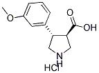 (TRANS)-4-(3-METHOXY-PHENYL)-PYRROLIDINE-3-CARBOXYLIC ACID-HCL Struktur