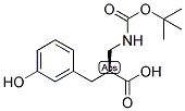 (S)-2-(TERT-BUTOXYCARBONYLAMINO-METHYL)-3-(3-HYDROXY-PHENYL)-PROPIONIC ACID Struktur