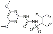 N-{[(4,6-DIMETHOXYPYRIMIDIN-2-YL)AMINO]CARBONYL}-2-FLUOROBENZENESULFONAMIDE Struktur