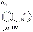 3-(1H-IMIDAZOL-1-YLMETHYL)-4-METHOXYBENZALDEHYDE HYDROCHLORIDE Struktur