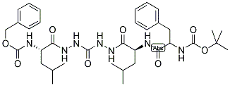 1-(N-BENZYLOXYCARBONYL-LEUCYL)-5-(N-BOC-PHENYLALANYL-LEUCYL)CARBOHYDRAZIDE Struktur