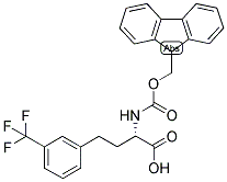 (S)-2-(9H-FLUOREN-9-YLMETHOXYCARBONYLAMINO)-4-(3-TRIFLUOROMETHYL-PHENYL)-BUTYRIC ACID Struktur