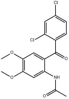 N-[2-(2,4-DICHLORO-BENZOYL)-4,5-DIMETHOXY-PHENYL]-ACETAMIDE Structure