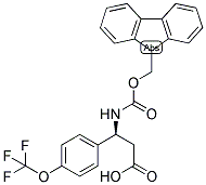 (S)-3-(9H-FLUOREN-9-YLMETHOXYCARBONYLAMINO)-3-(4-TRIFLUOROMETHOXY-PHENYL)-PROPIONIC ACID Struktur