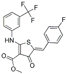 METHYL (5Z)-5-(4-FLUOROBENZYLIDENE)-4-OXO-2-{[3-(TRIFLUOROMETHYL)PHENYL]AMINO}-4,5-DIHYDROTHIOPHENE-3-CARBOXYLATE Struktur