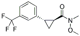 (TRANS)-N-METHOXY-N-METHYL-2-[3-(TRIFLUOROMETHYL)PHENYL]CYCLOPROPANECARBOXAMIDE Struktur
