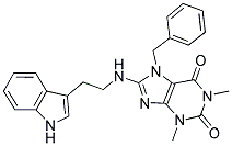 8-(2-(1H-INDOL-3-YL)ETHYLAMINO)-7-BENZYL-1,3-DIMETHYL-1H-PURINE-2,6(3H,7H)-DIONE Struktur