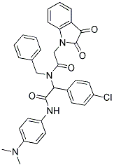 N-BENZYL-N-(1-(4-CHLOROPHENYL)-2-(4-(DIMETHYLAMINO)PHENYLAMINO)-2-OXOETHYL)-2-(2,3-DIOXOINDOLIN-1-YL)ACETAMIDE Struktur