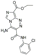 ETHYL 4-AMINO-3-{[(2-CHLOROPHENYL)AMINO]CARBONYL}IMIDAZO[5,1-C][1,2,4]TRIAZINE-8-CARBOXYLATE Struktur