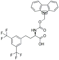 (R)-4-(3,5-BIS-TRIFLUOROMETHYL-PHENYL)-2-(9H-FLUOREN-9-YLMETHOXYCARBONYLAMINO)-BUTYRIC ACID Struktur