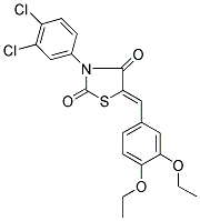 (5Z)-3-(3,4-DICHLOROPHENYL)-5-(3,4-DIETHOXYBENZYLIDENE)-1,3-THIAZOLIDINE-2,4-DIONE Struktur