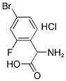 2-AMINO-2-(4-BROMO-2-FLUOROPHENYL)ACETIC ACID HYDROCHLORIDE Struktur