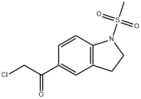 2-氯-1-(1-(甲基磺?；?二氫吲哚-5-基)乙酮, 851288-79-4, 結(jié)構(gòu)式