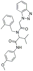 2-[[2-(1H-1,2,3-BENZOTRIAZOL-1-YL)ACETYL](2-METHYLBENZYL)AMINO]-N-(4-METHOXYPHENYL)-3-METHYLBUTANAMIDE Struktur