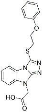 [3-(2-PHENOXY-ETHYLSULFANYL)-BENZO[4,5]IMIDAZO[2,1-C][1,2,4]TRIAZOL-9-YL]-ACETIC ACID Struktur