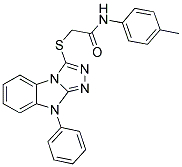 2-(9-PHENYL-9H-BENZO[4,5]IMIDAZO[2,1-C][1,2,4]TRIAZOL-3-YLSULFANYL)-N-P-TOLYL-ACETAMIDE Struktur