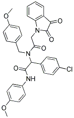 2-(4-CHLOROPHENYL)-2-(2-(2,3-DIOXOINDOLIN-1-YL)-N-(4-METHOXYBENZYL)ACETAMIDO)-N-(4-METHOXYPHENYL)ACETAMIDE Struktur