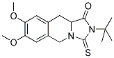 2-TERT-BUTYL-7,8-DIMETHOXY-3-THIOXO-2,3,10,10A-TETRAHYDROIMIDAZO[1,5-B]ISOQUINOLIN-1(5H)-ONE Struktur