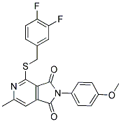 4-[(3,4-DIFLUOROBENZYL)THIO]-2-(4-METHOXYPHENYL)-6-METHYL-1H-PYRROLO[3,4-C]PYRIDINE-1,3(2H)-DIONE Struktur