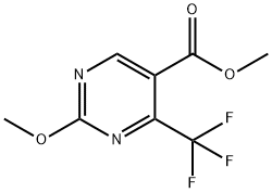 METHYL-2-METHOXY-4-TRIFLUOROMETHYL PYRIMIDINE-5-CARBOXYLATE Struktur